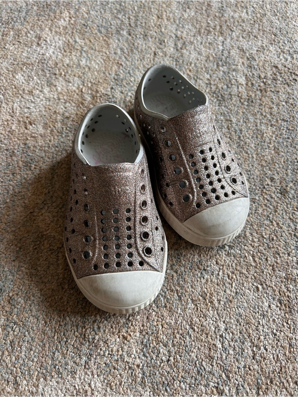 Native Shoes Kids Glitter Slip-On Sneakers - Rose